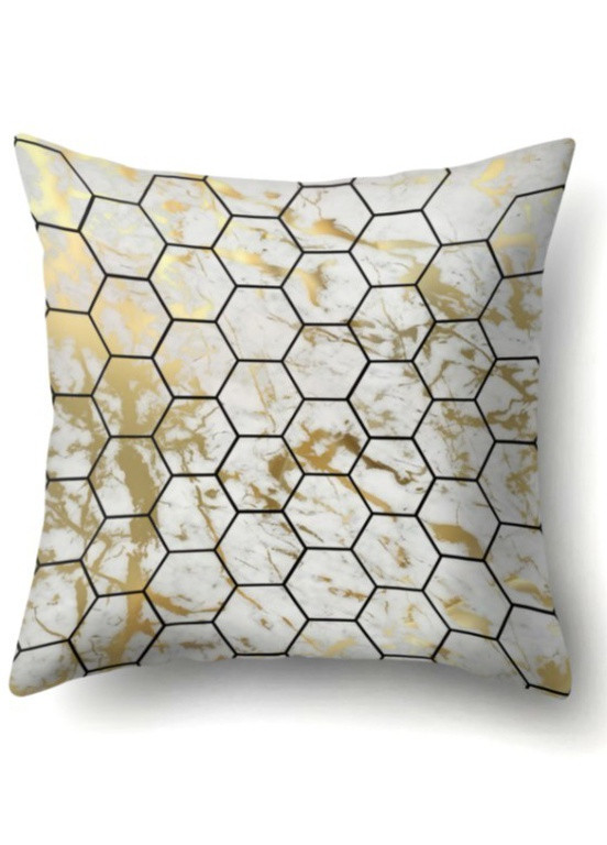 Подушка декоративна Marble honeycomb 45 х 45 см Berni Home 58447 (232699154)