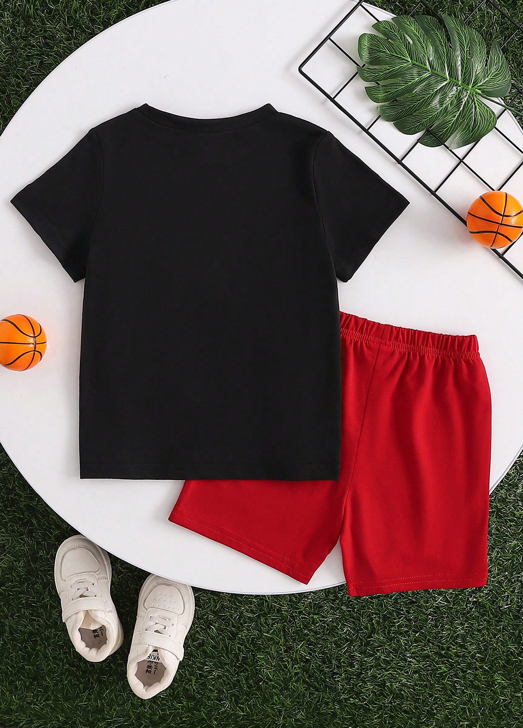 Черный летний комплект (футболка, шорты) SHEIN