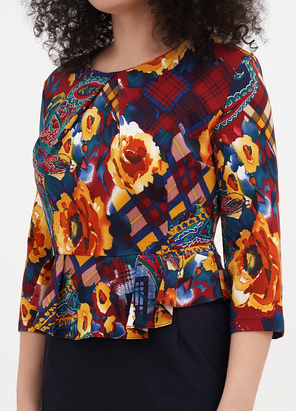 Бордова кежуал сукня Imperial з квітковим принтом