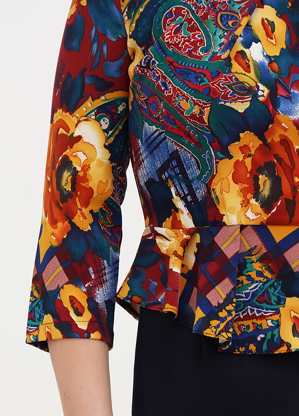 Бордова кежуал сукня Imperial з квітковим принтом