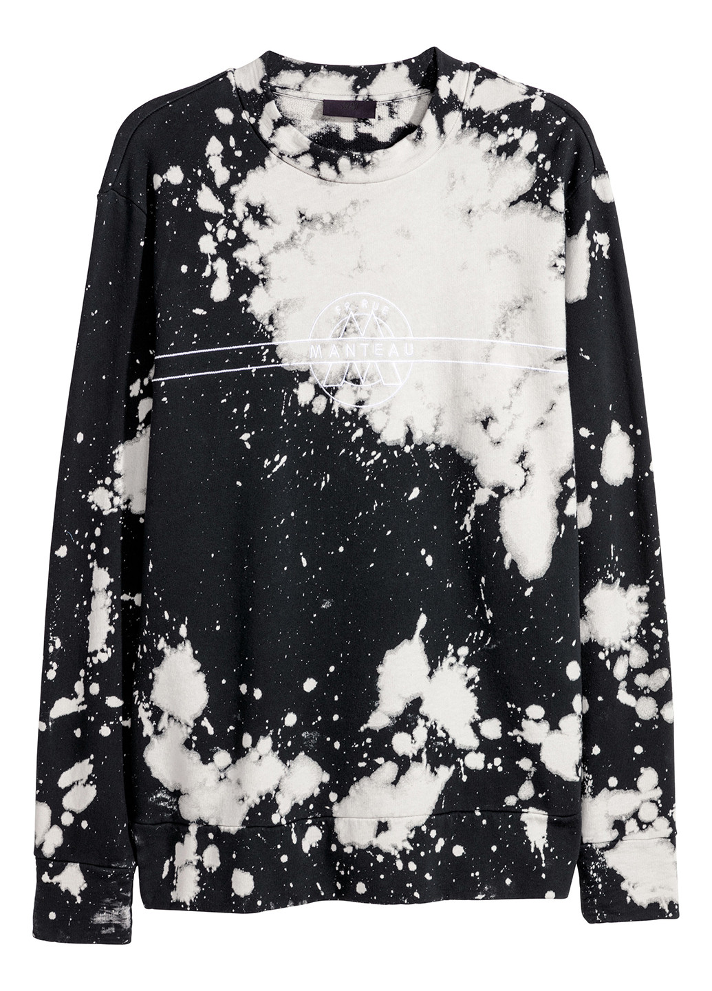 Свитшот H&M - крой абстрактный черный кэжуал - (98496546)