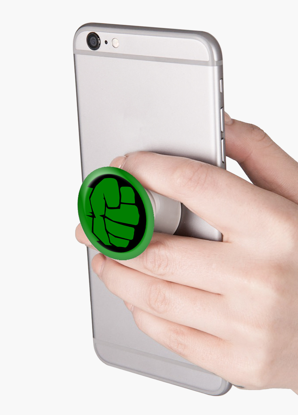 Попсокет (Popsockets) тримач для смартфону Халк Марвел (Hulk Marvel) (8754-1448) Чорний MobiPrint (216748491)