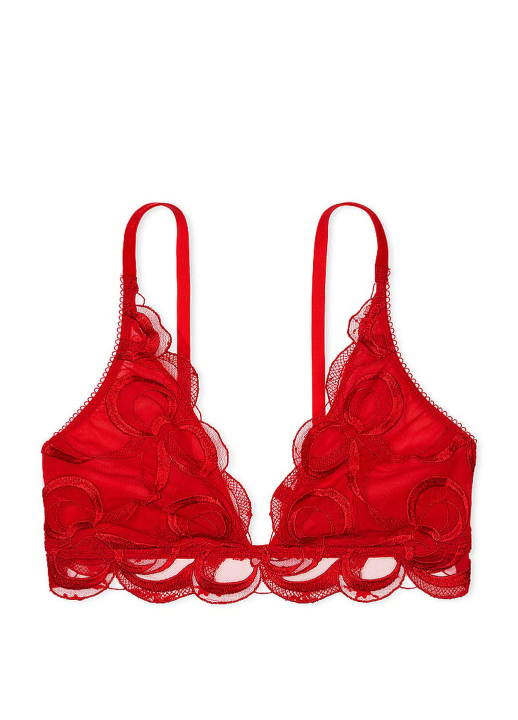 Красный демисезонный комплект (бюстгальтер, трусики) Victoria's Secret