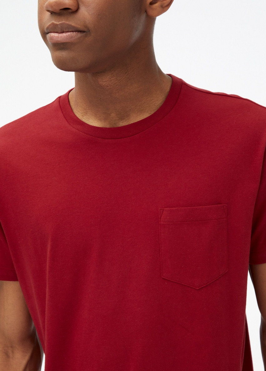 Темно-красная футболка с карманом Aeropostale Pocket 5221