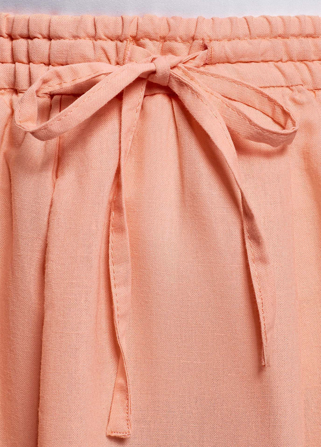 Персиковая кэжуал однотонная юбка Oodji клешированная
