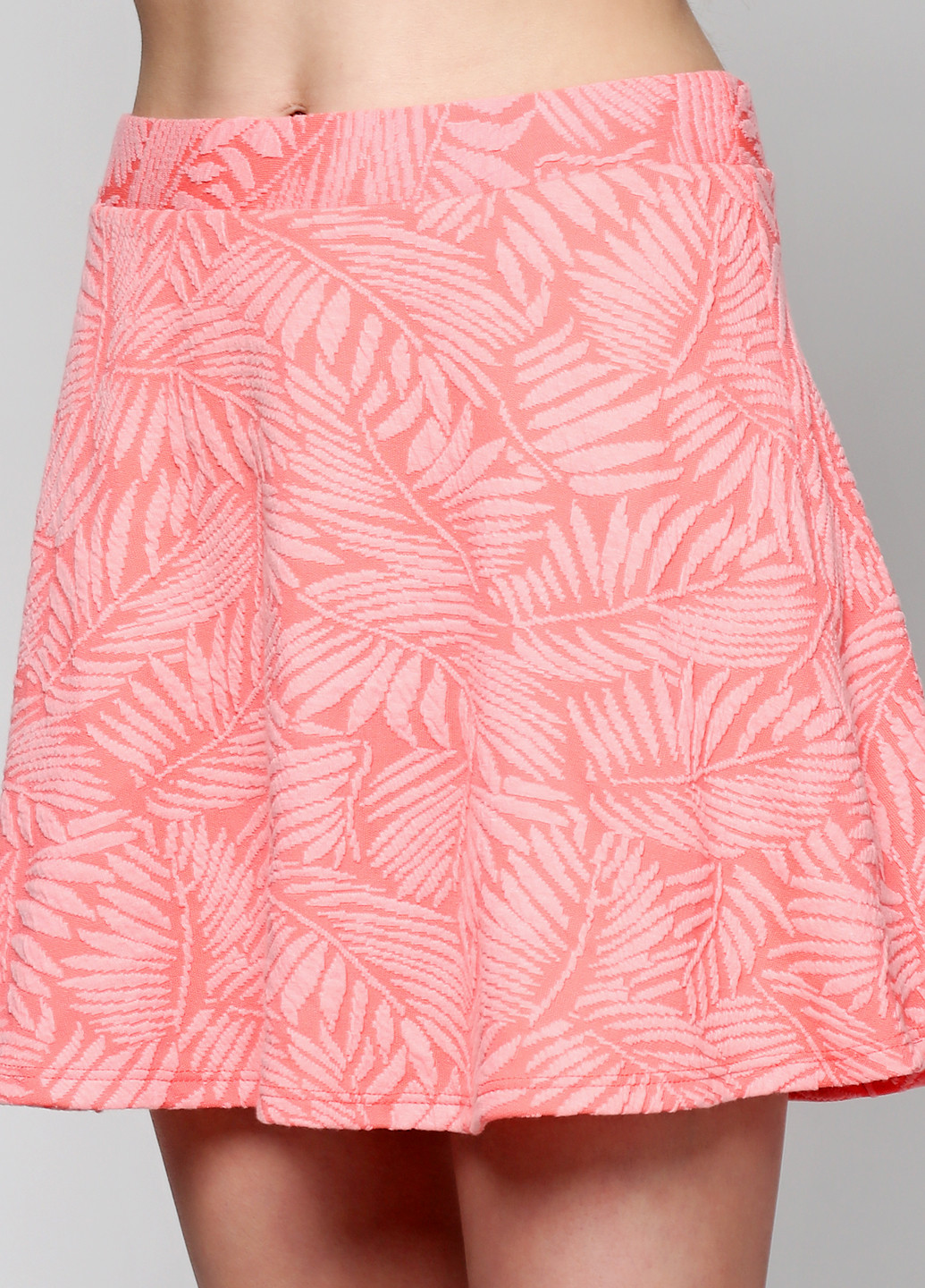 Розовая кэжуал с рисунком юбка Bershka мини