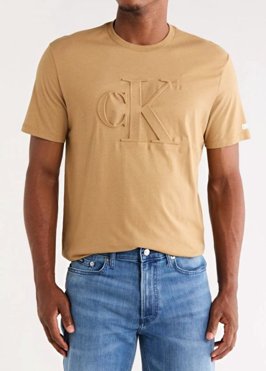 Бежевая футболка Calvin Klein