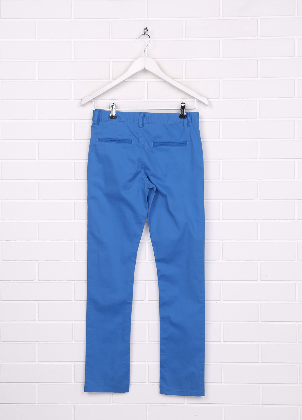 Голубые кэжуал демисезонные брюки со средней талией Kiabi