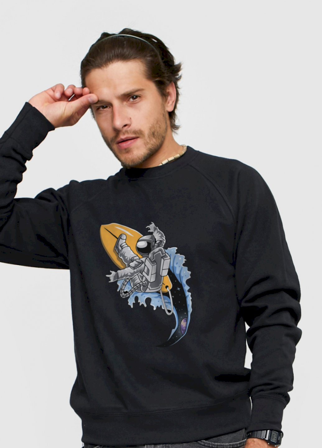 Черный свитшот мужской YAPPI рисунок (251424234)
