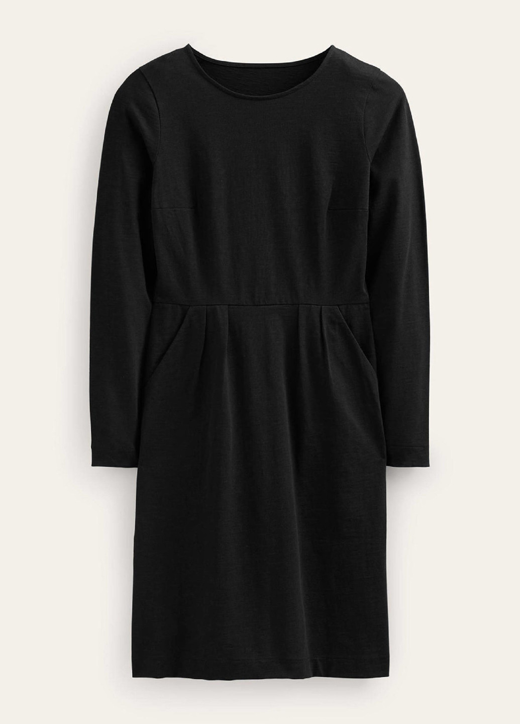 Черное кэжуал платье а-силуэт Boden однотонное