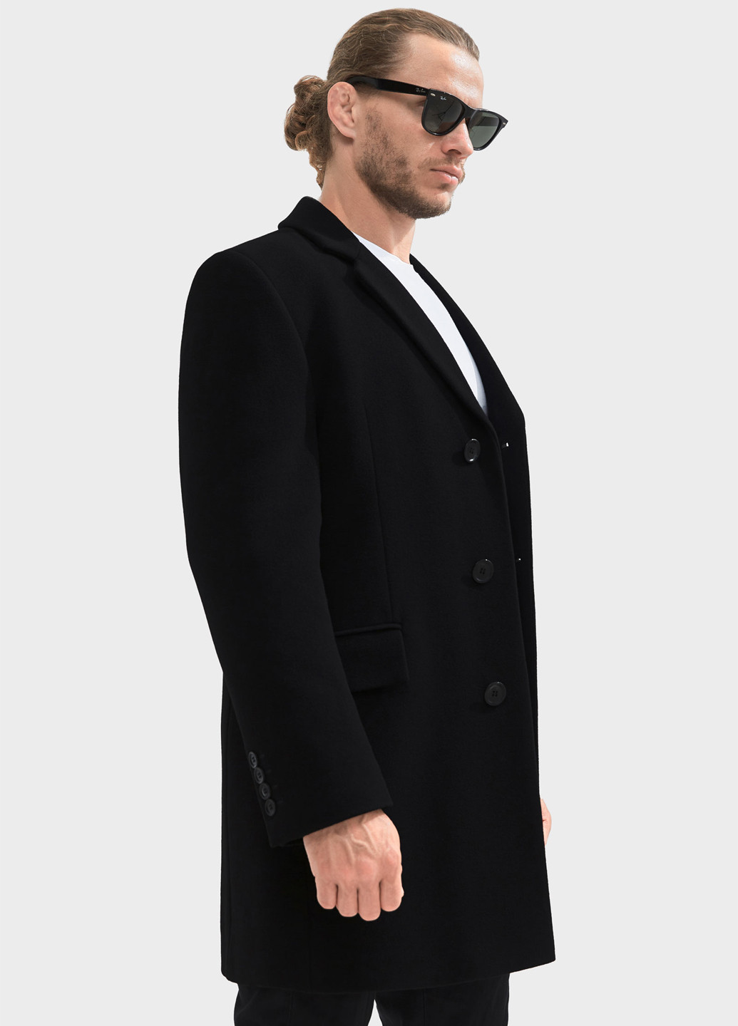 Чорне демісезонне Пальто однобортне Sun's House