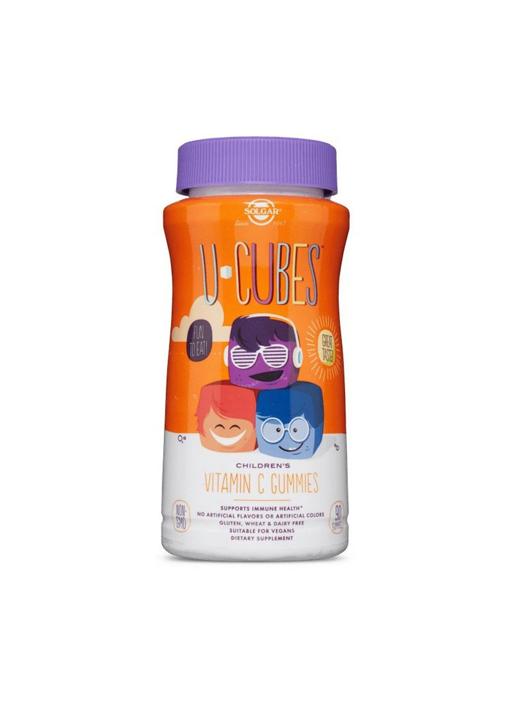 Вітамін C для дітей U-Cubes Children's Vitamin C (90 жувачек) солгар Solgar (255410096)