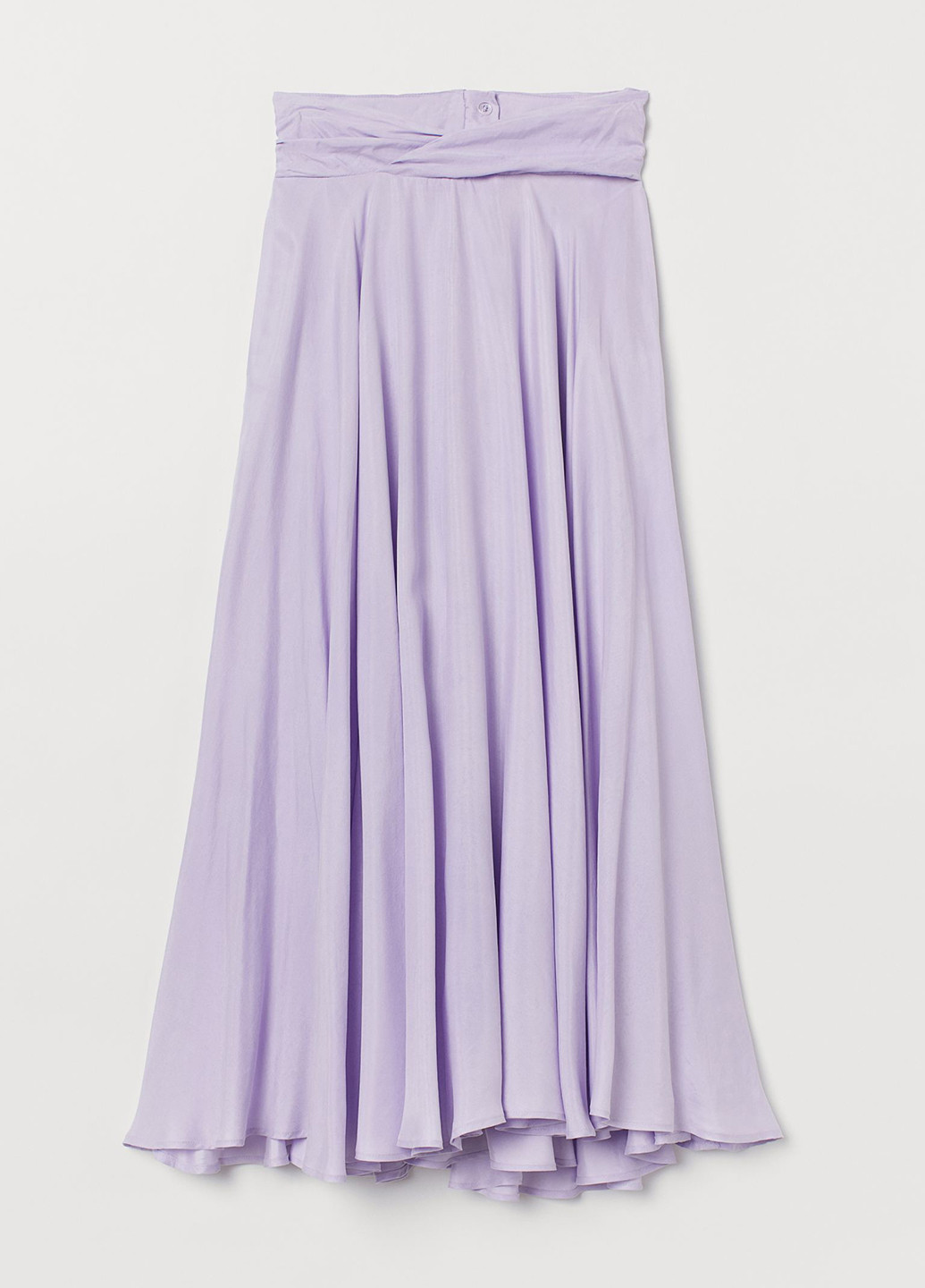 Сиреневая кэжуал однотонная юбка H&M клешированная