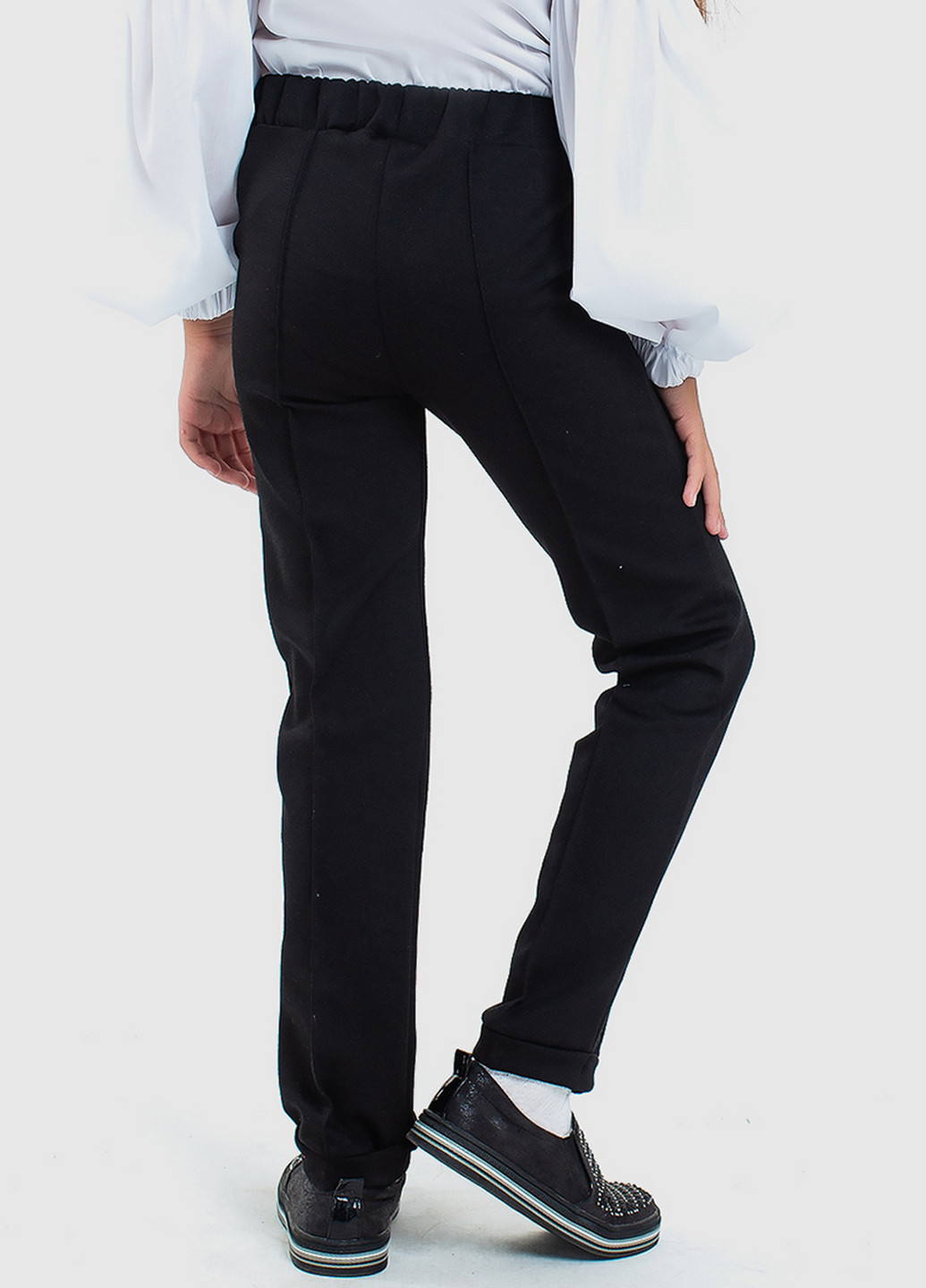 Черные классические демисезонные прямые брюки Modna Anka