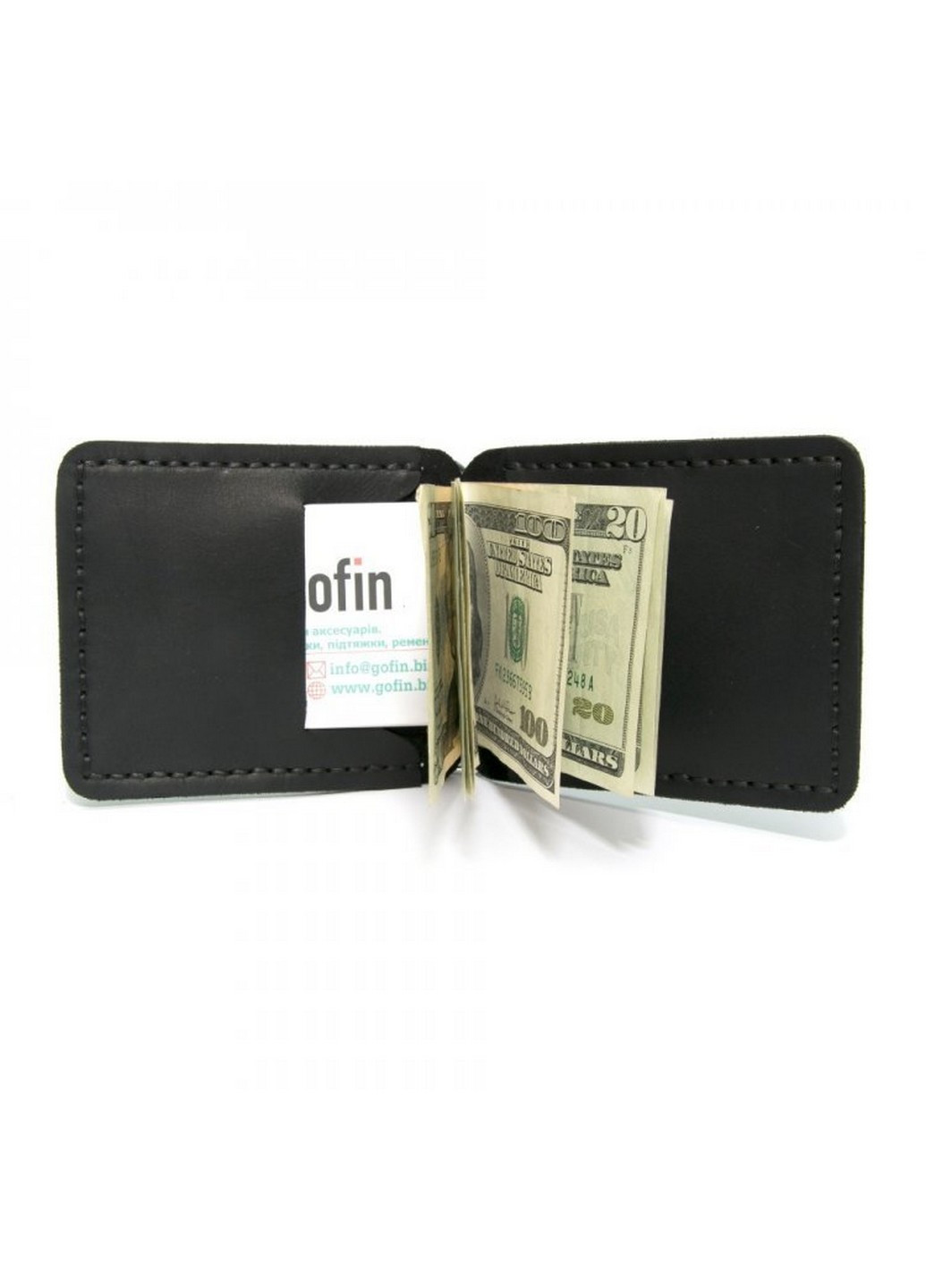 Кожаный зажим для денег 11,5х8,5 см GOFIN (253063509)