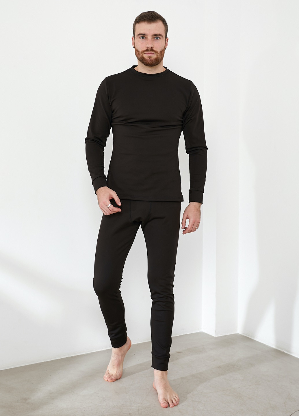 Комплект эластичного мужского термобелья Melgo лонгслів + кальсони (255169622)