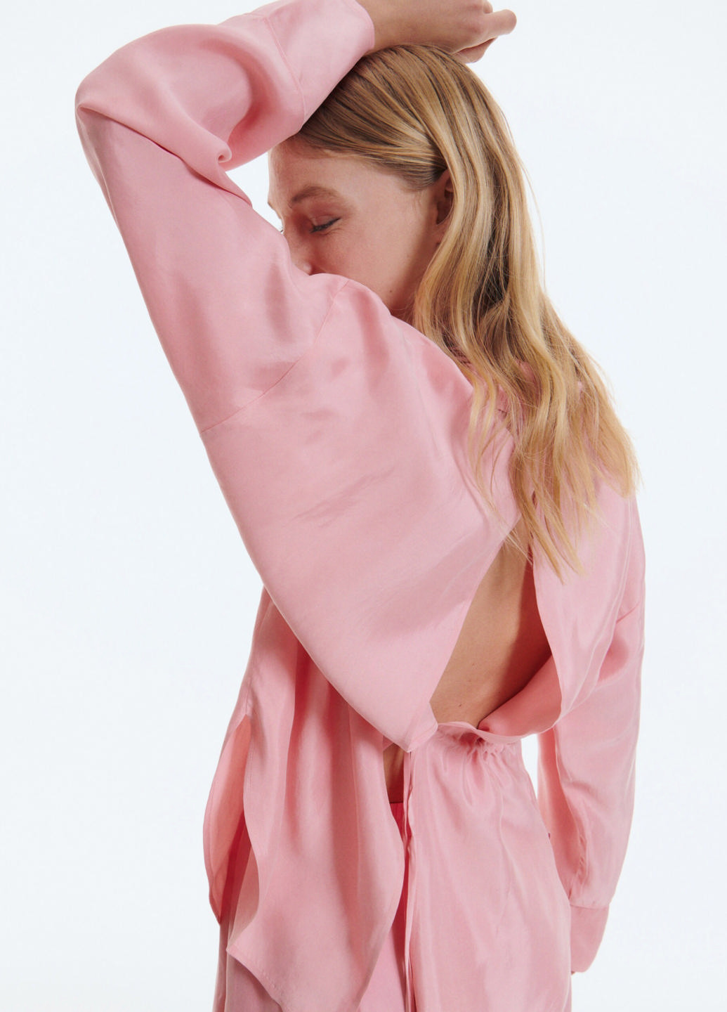 Светло-розовая кэжуал рубашка однотонная Reserved