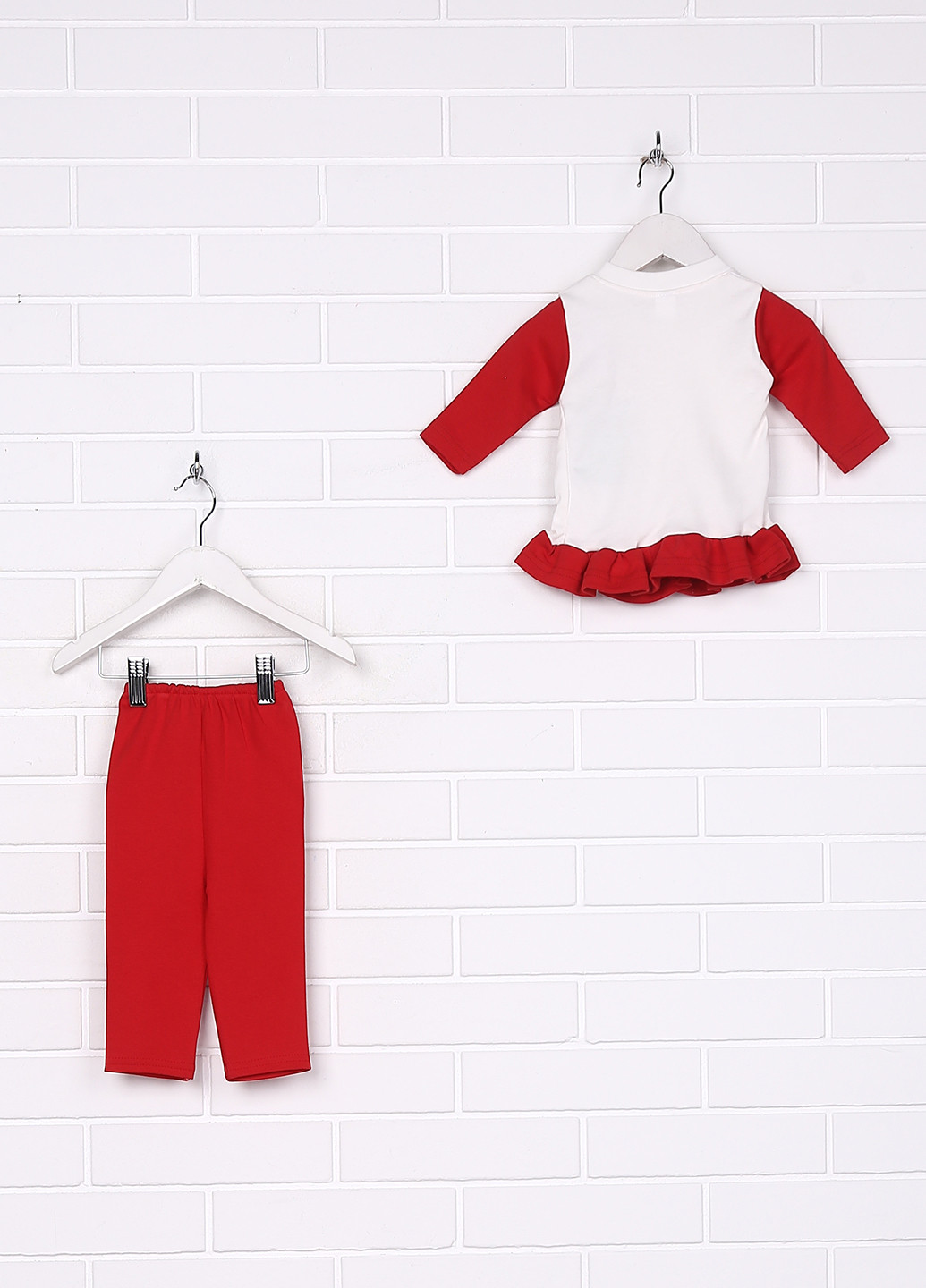Красный демисезонный костюм (кофта, брюки) брючный zem baby