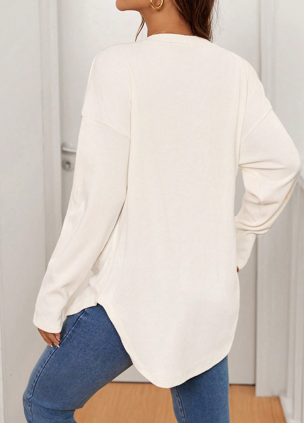 Молочный демисезонный кардиган SHEIN