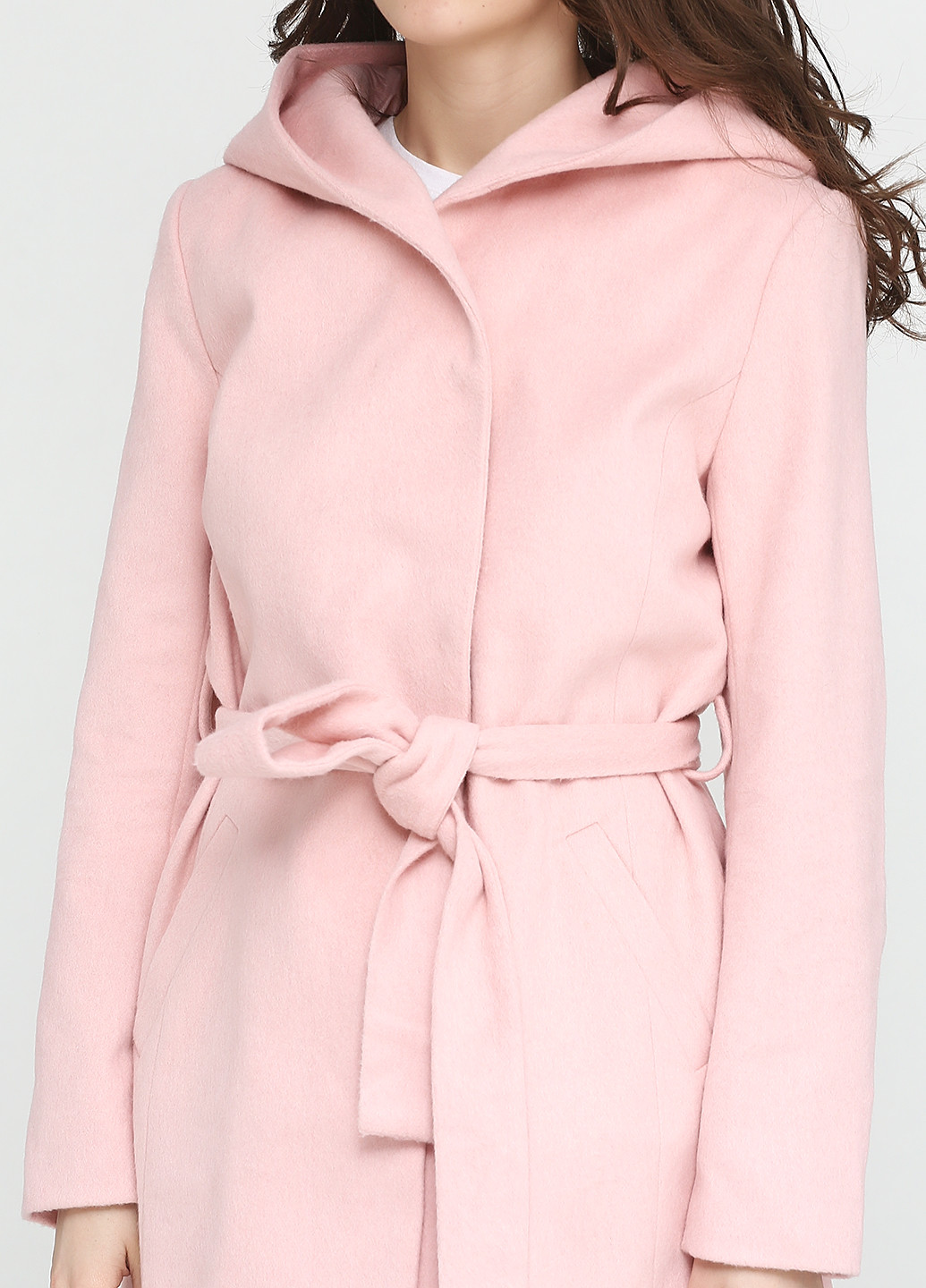 Розовое демисезонное Пальто с капюшоном Tally Weijl