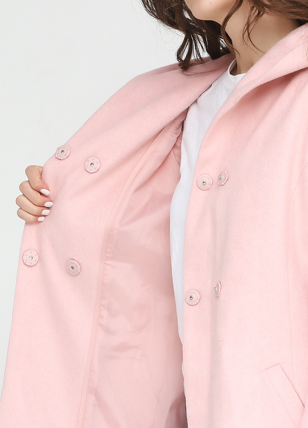 Розовое демисезонное Пальто с капюшоном Tally Weijl