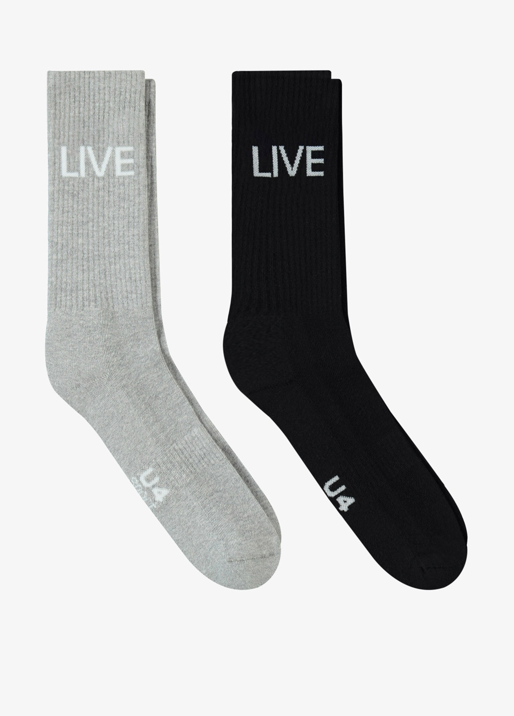 Комбинированные носки (2 пары) UNITED4 надписи (329059753)