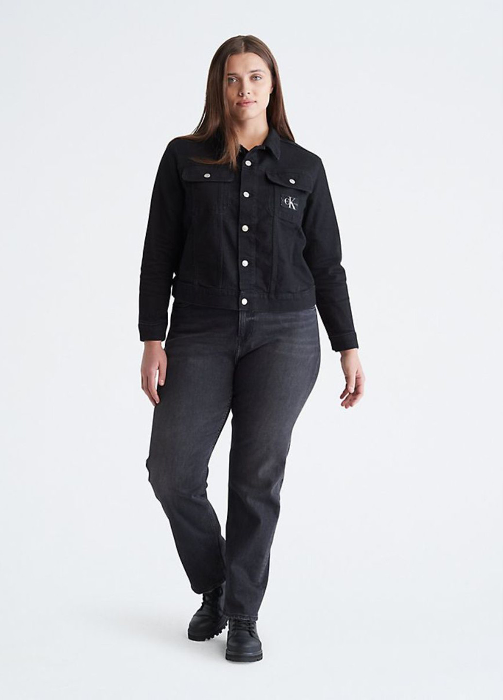 Черная демисезонная куртка Calvin Klein