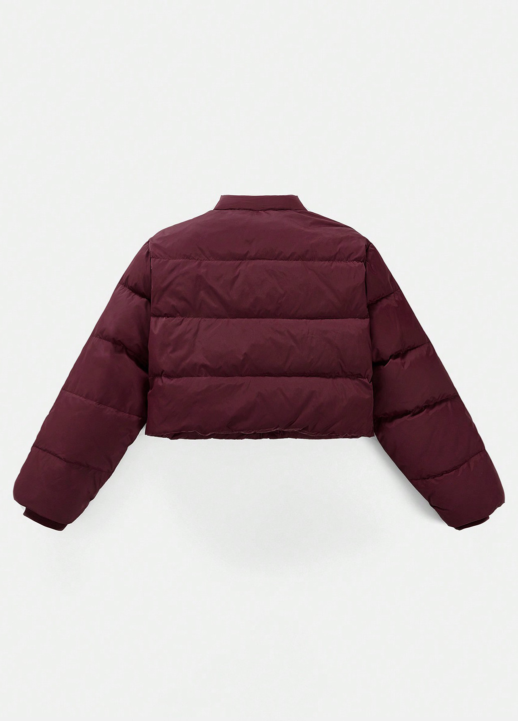 Бордовый демисезонный Пуховик SHEIN