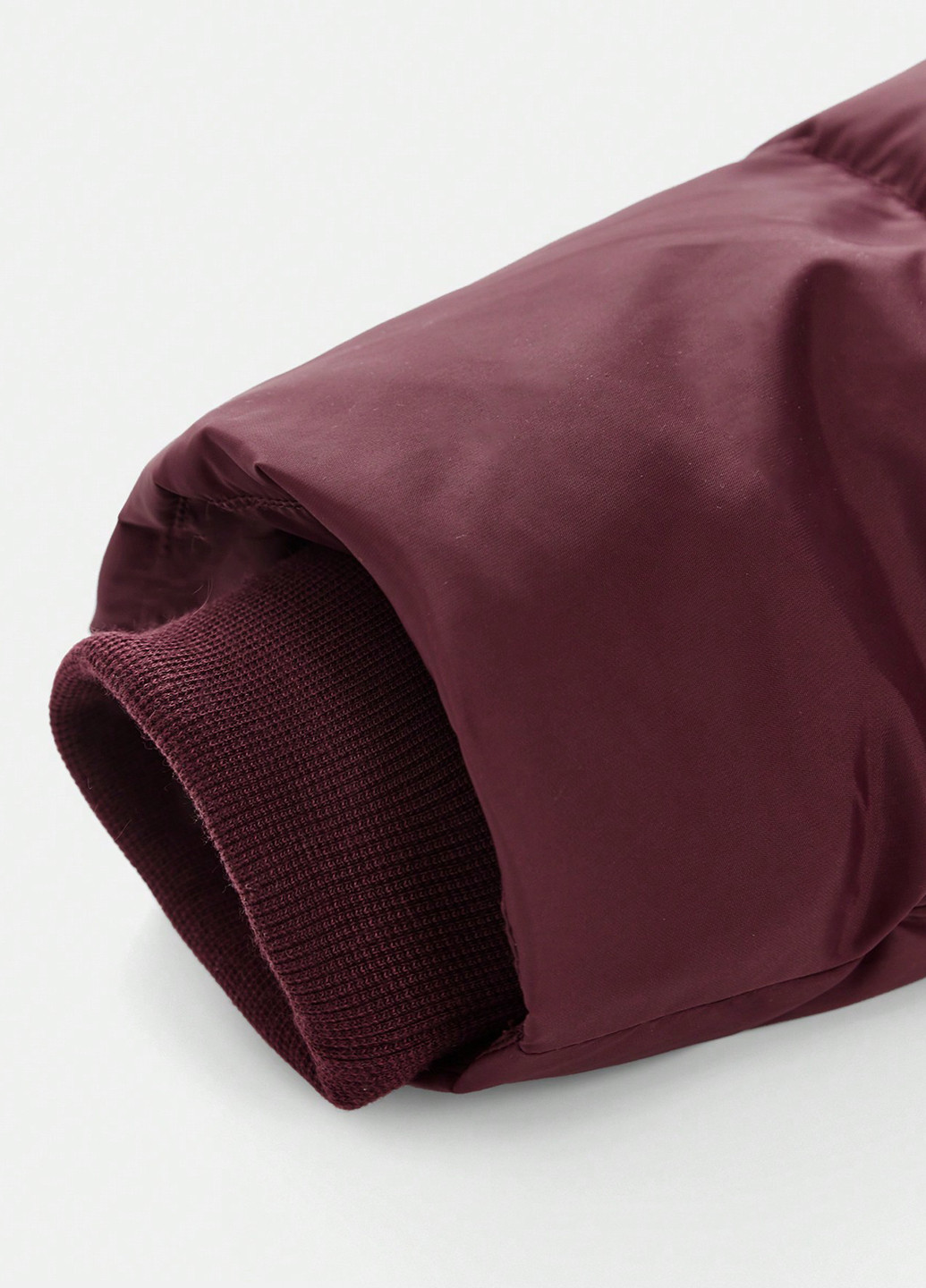 Бордовый демисезонный Пуховик SHEIN