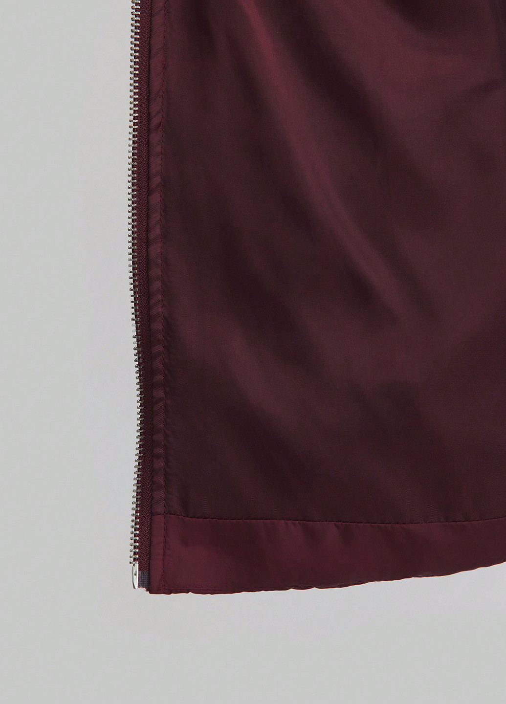 Бордовый демисезонный Пуховик SHEIN