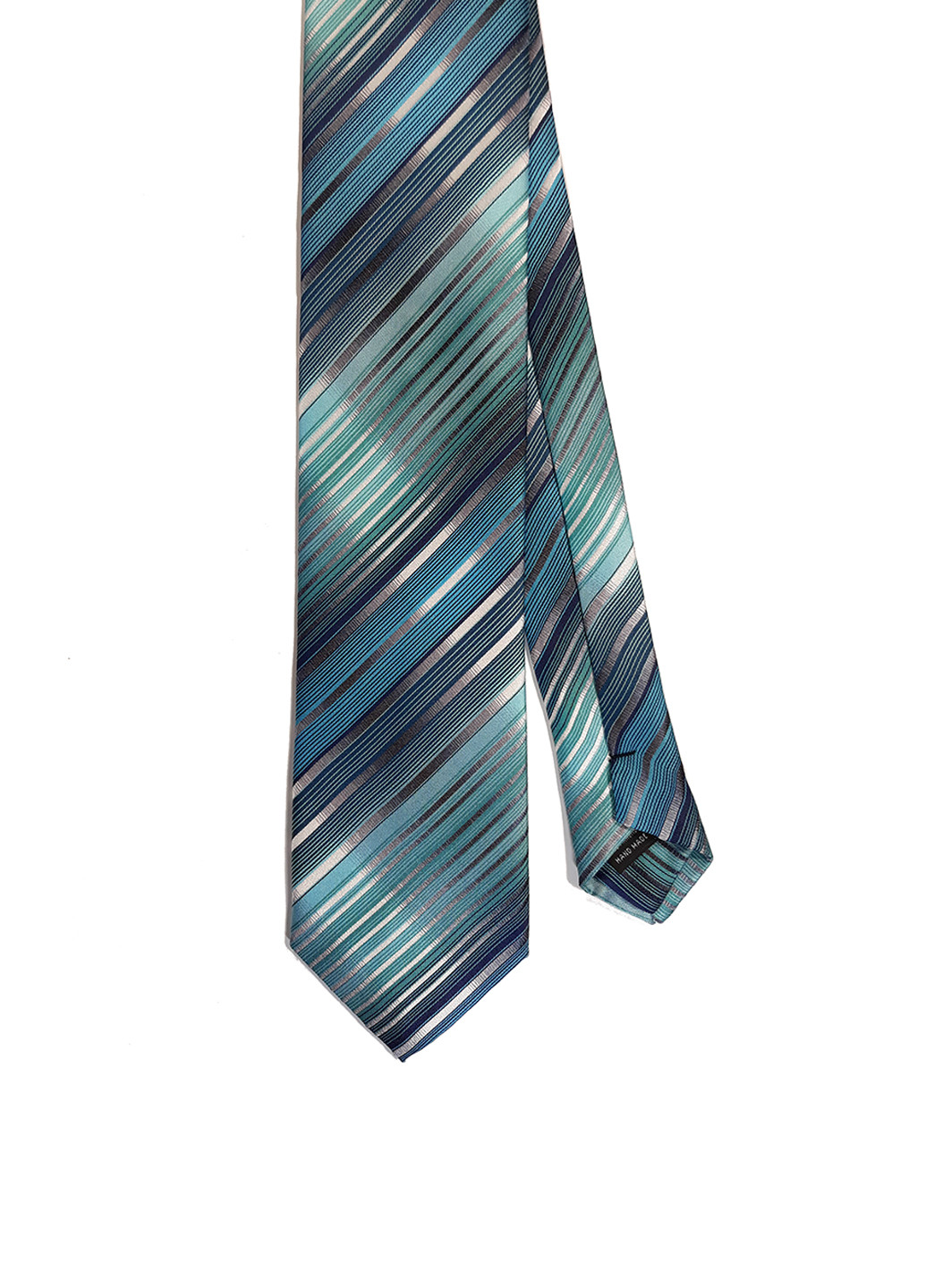Краватка Franco Riveiro стандартний смужка бірюзова мікрофібра, шовк