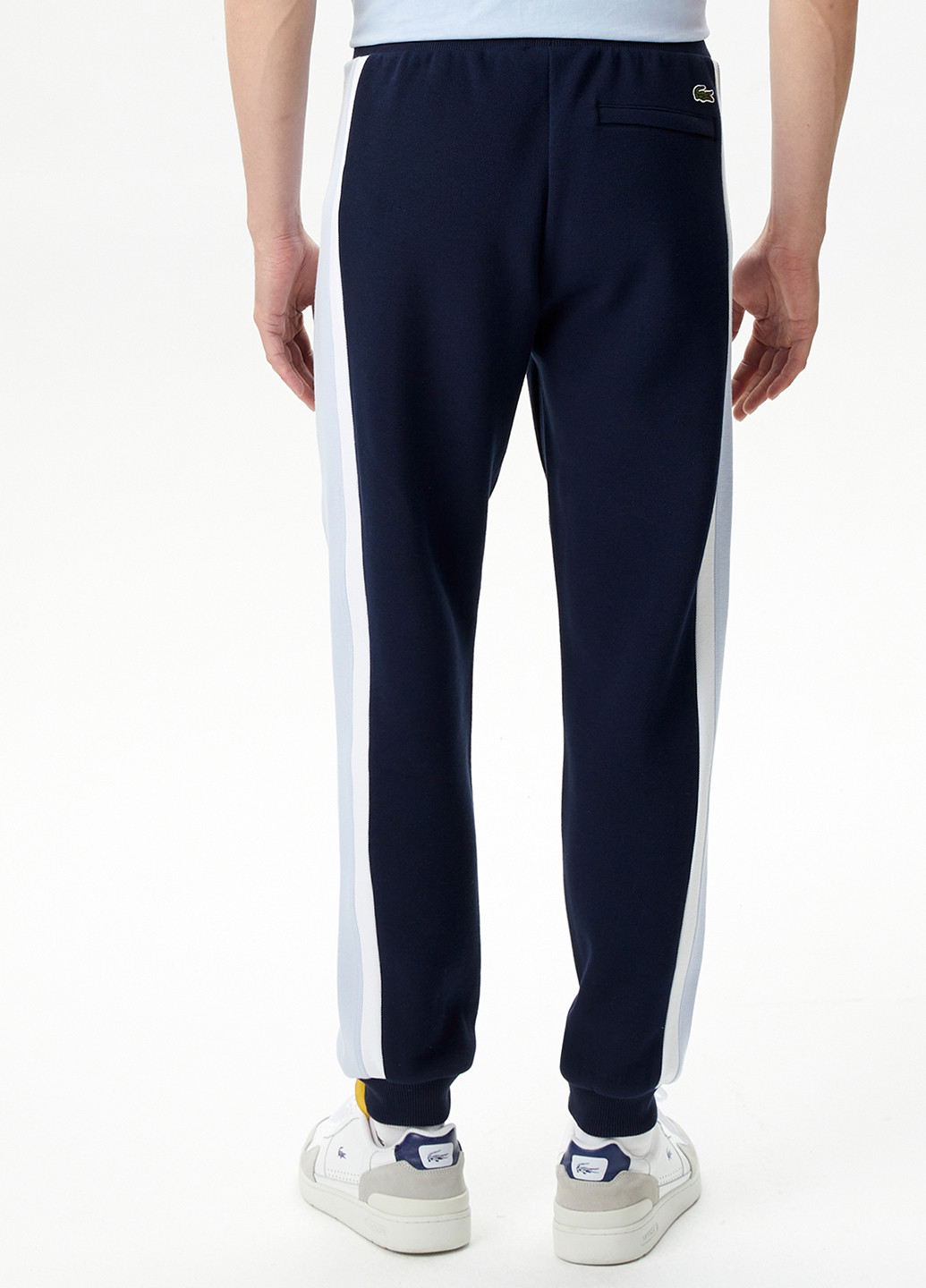 Темно-синие кэжуал, спортивные демисезонные джоггеры брюки Lacoste