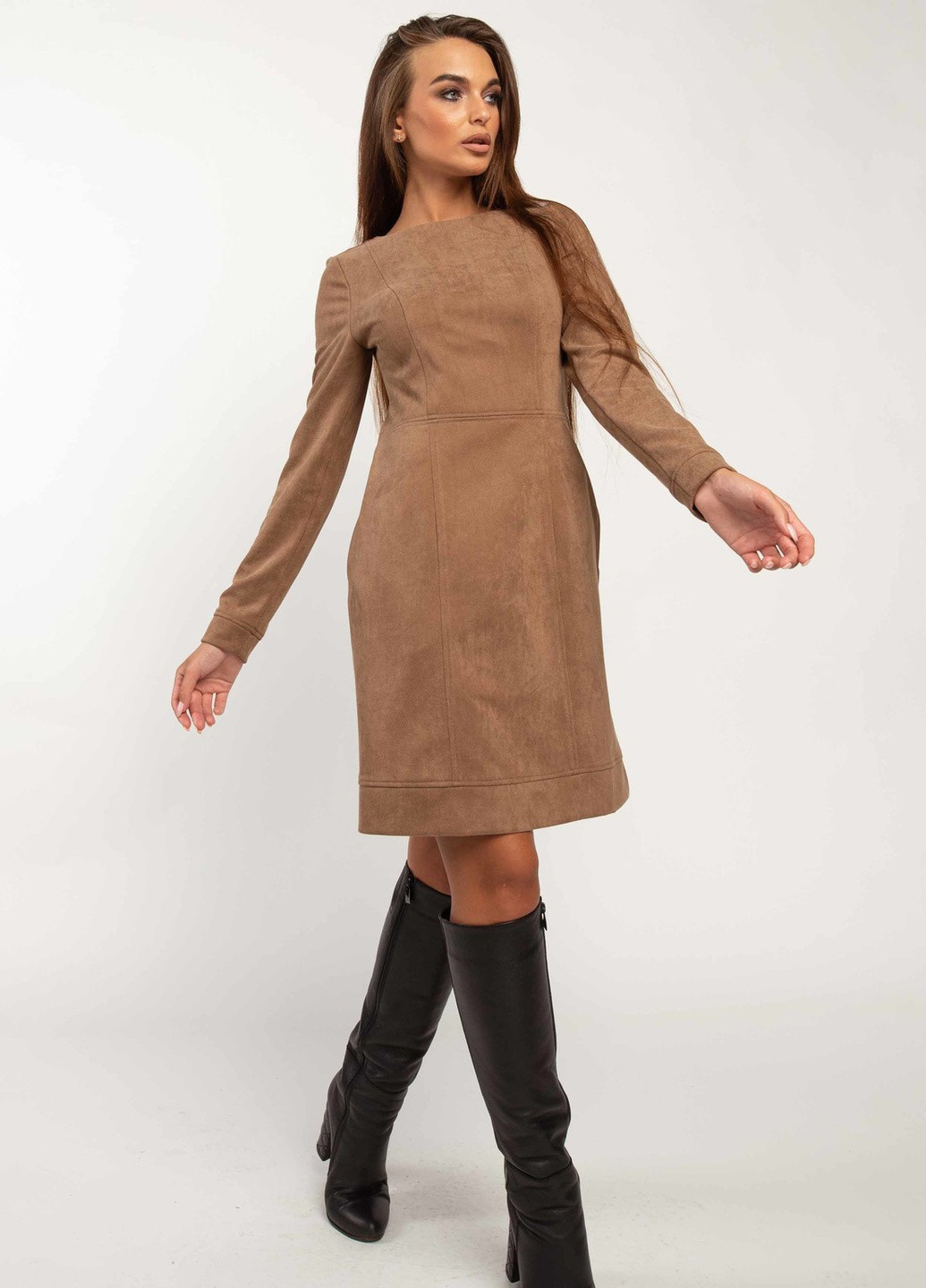 Бежева кежуал сукня Ри Мари однотонна