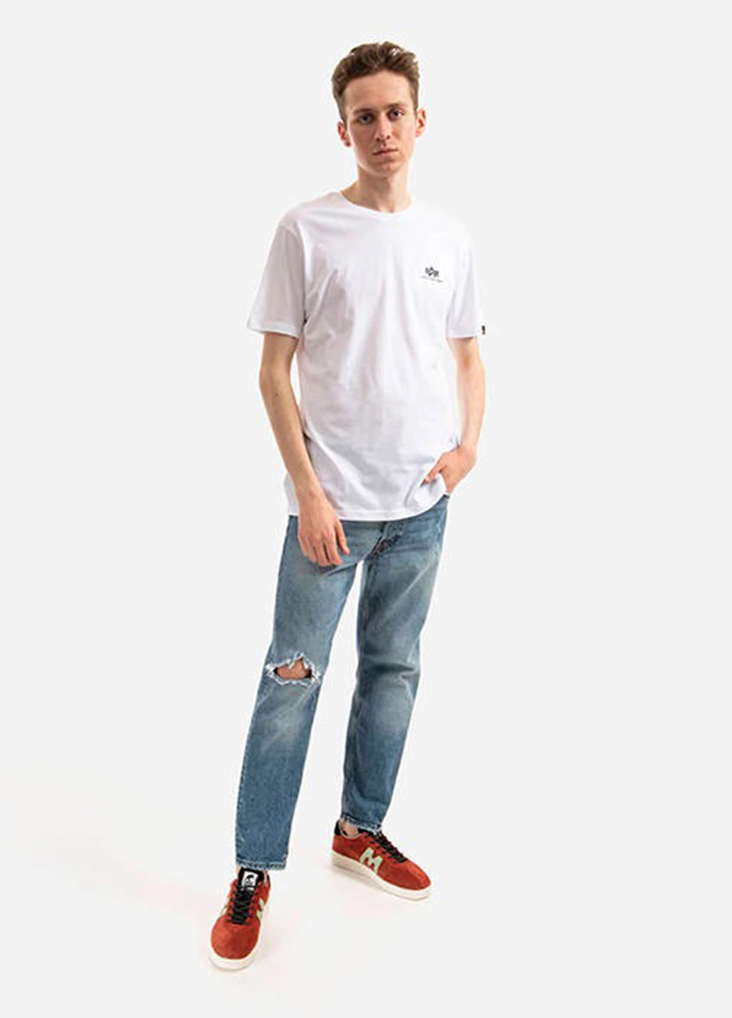 Біла футболка Alpha Industries