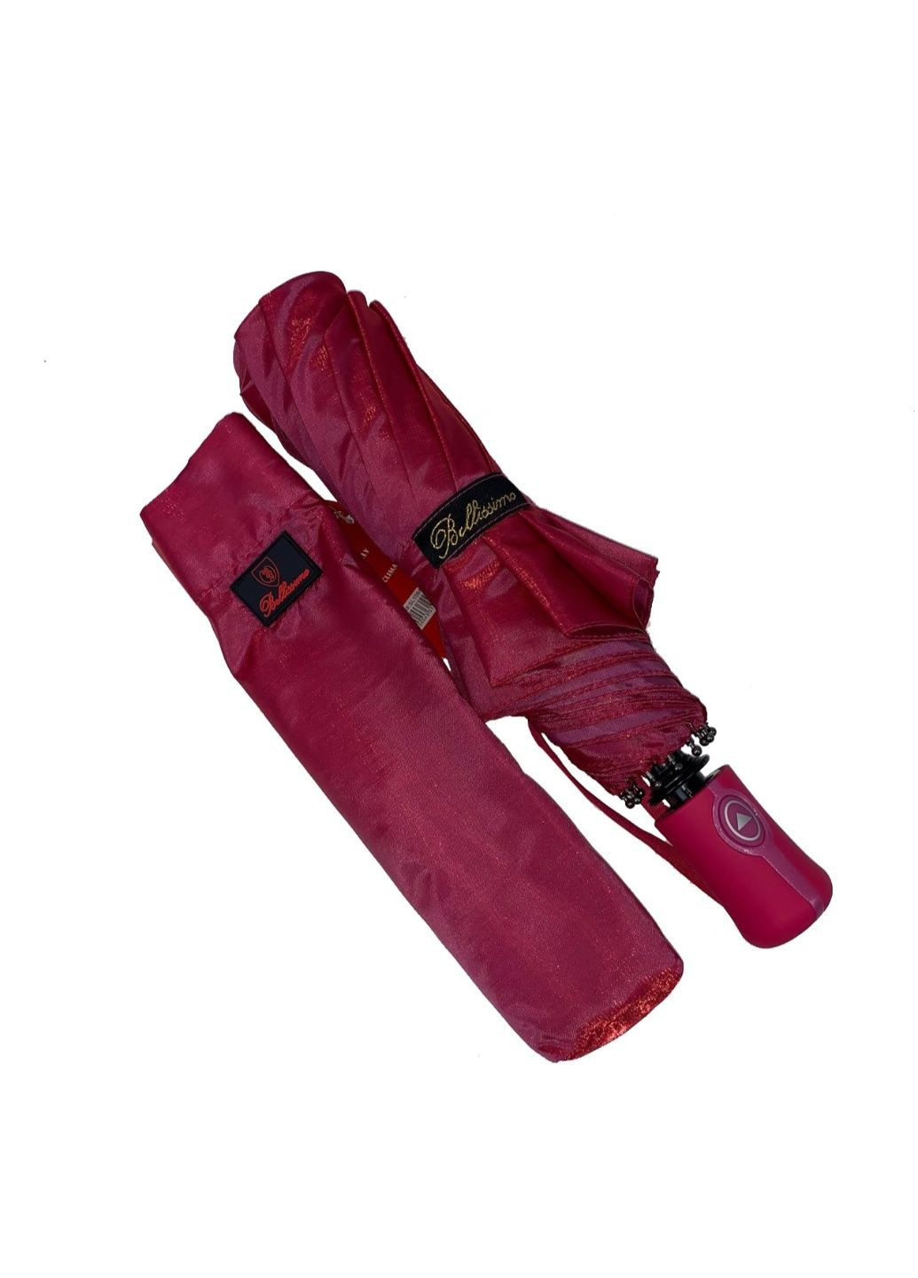 Малиновый зонт полуавтомат женский 97 см Bellissimo (195705225)