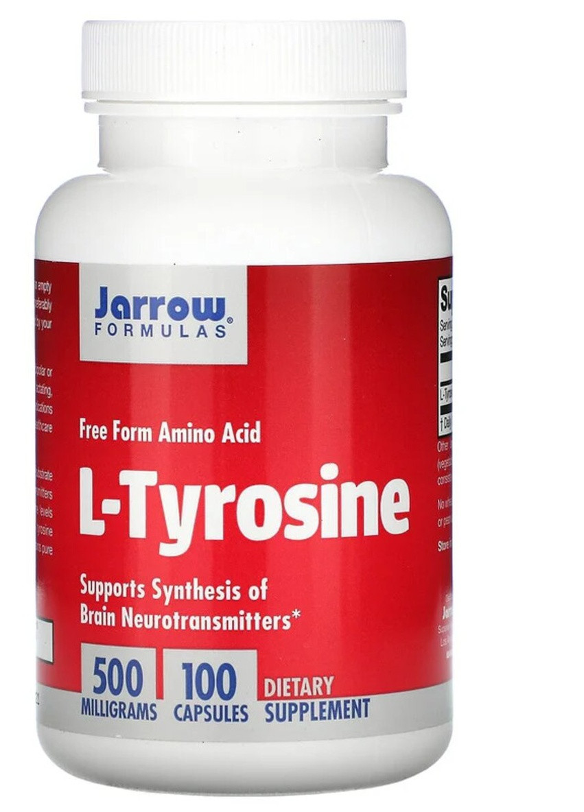 Тирозин, L-Tyrosine,, 500 мг, 100 капсул Jarrow Formulas (228291741)