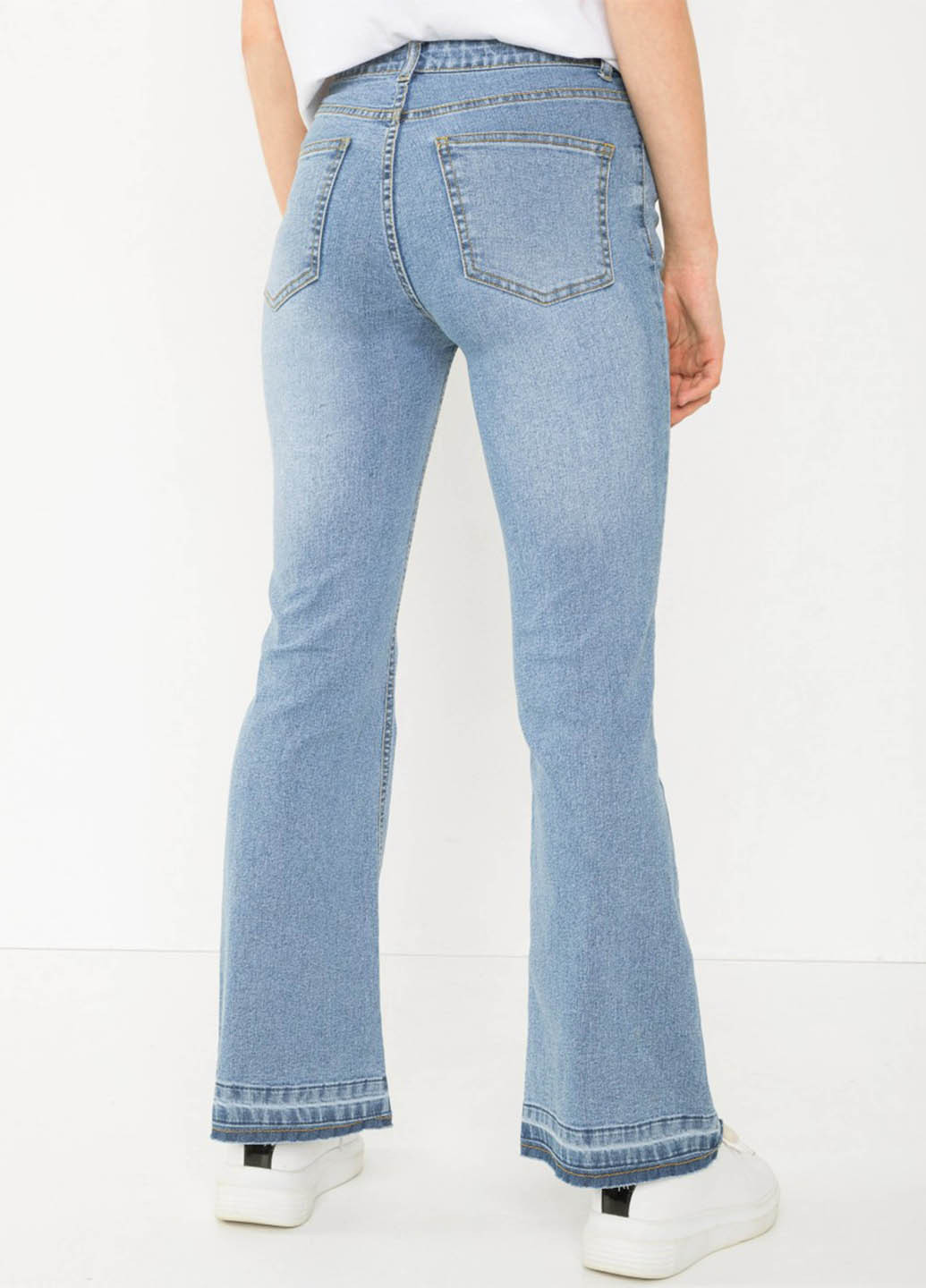 Голубые демисезонные клеш джинсы Reporter Young