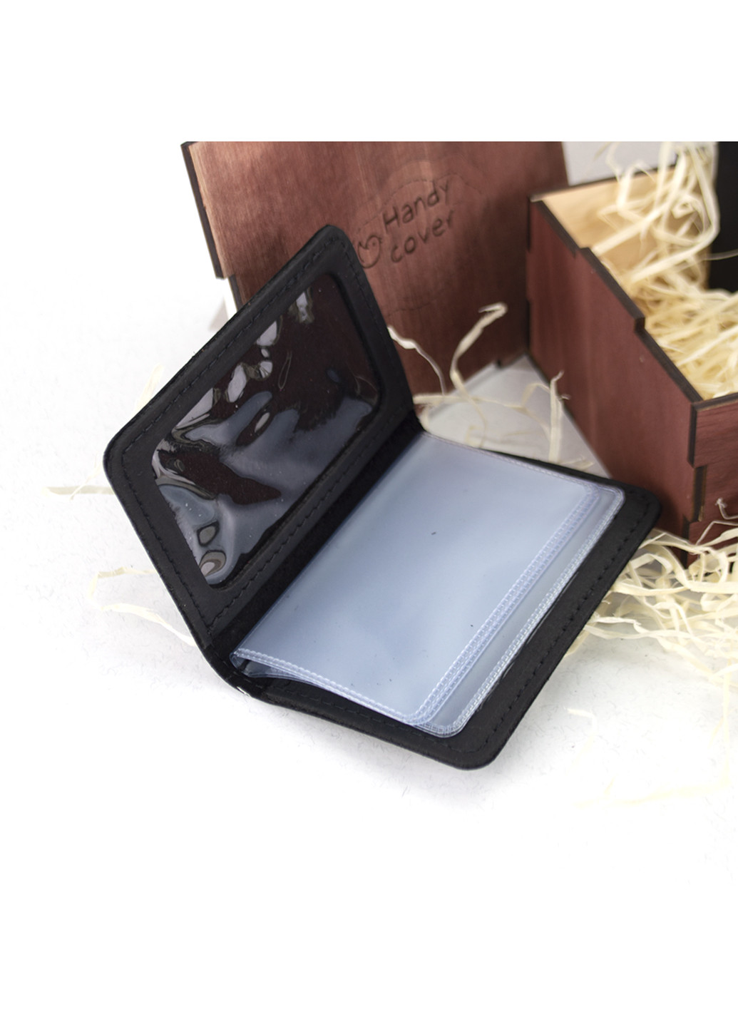 Мужской подарочный набор в коробке №46 черный (ключница, обложка на документы и паспорт) HandyCover (227723568)