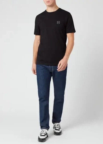 Черная футболка мужская Hugo Boss Casual Men's Tales T-Shirt
