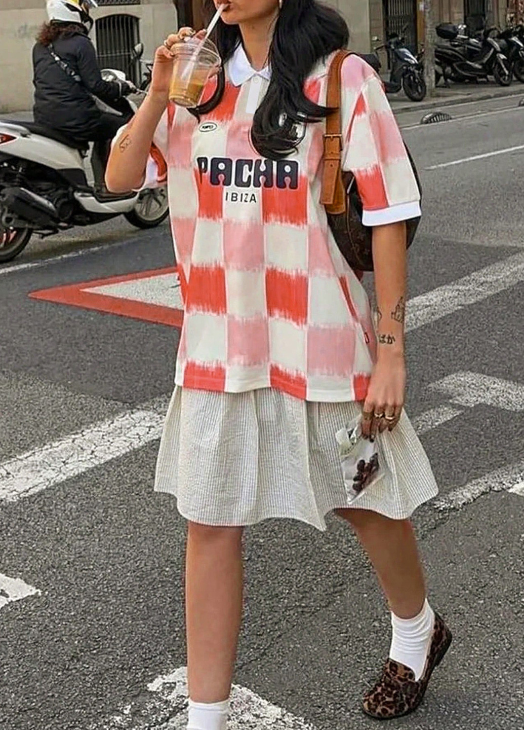 Цветная женская футболка-поло SHEIN с надписью