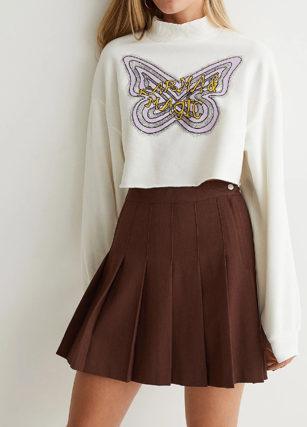 Белый свитшот H&M рисунок (252628936)