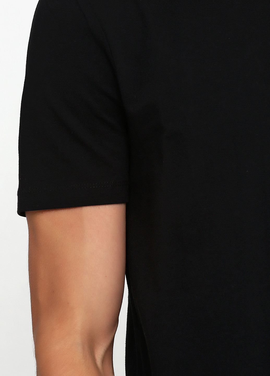 Черная футболка-поло для мужчин Asos однотонная