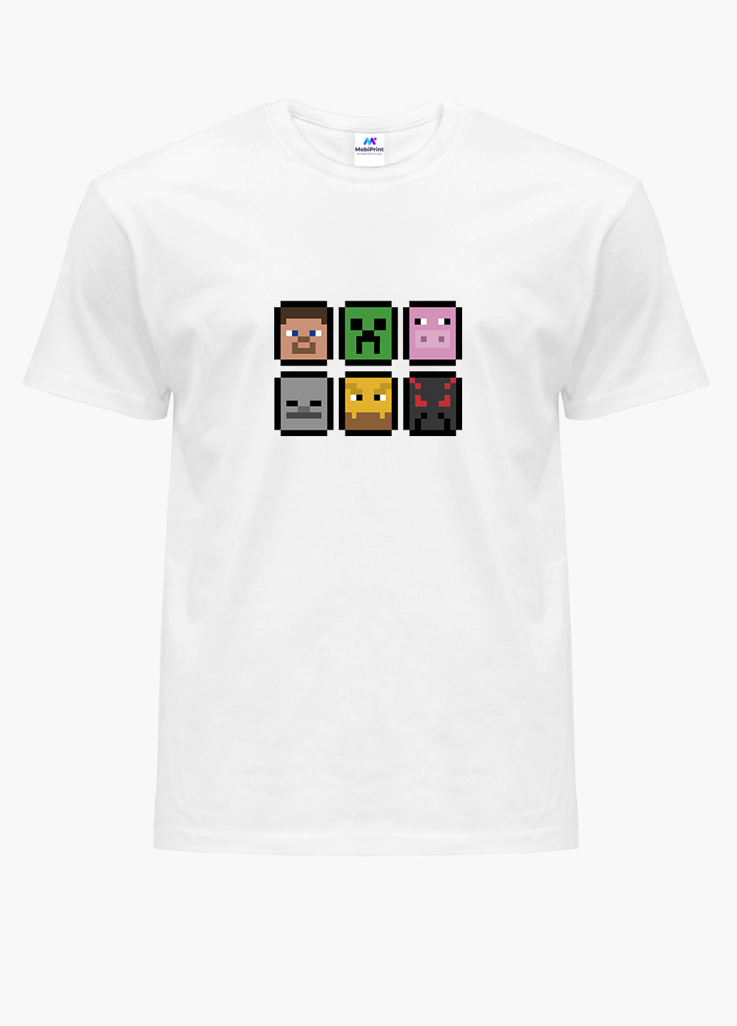 Белая демисезонная футболка детская майнкрафт (minecraft)(9224-1173) MobiPrint