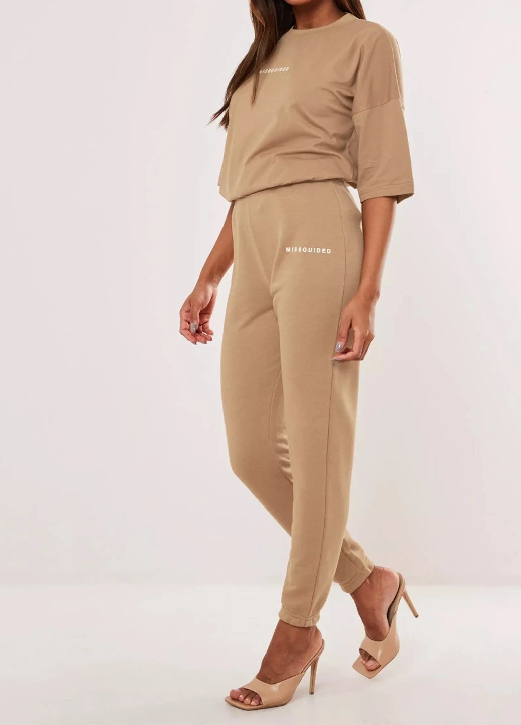 Бежевий демісезонний костюм Missguided