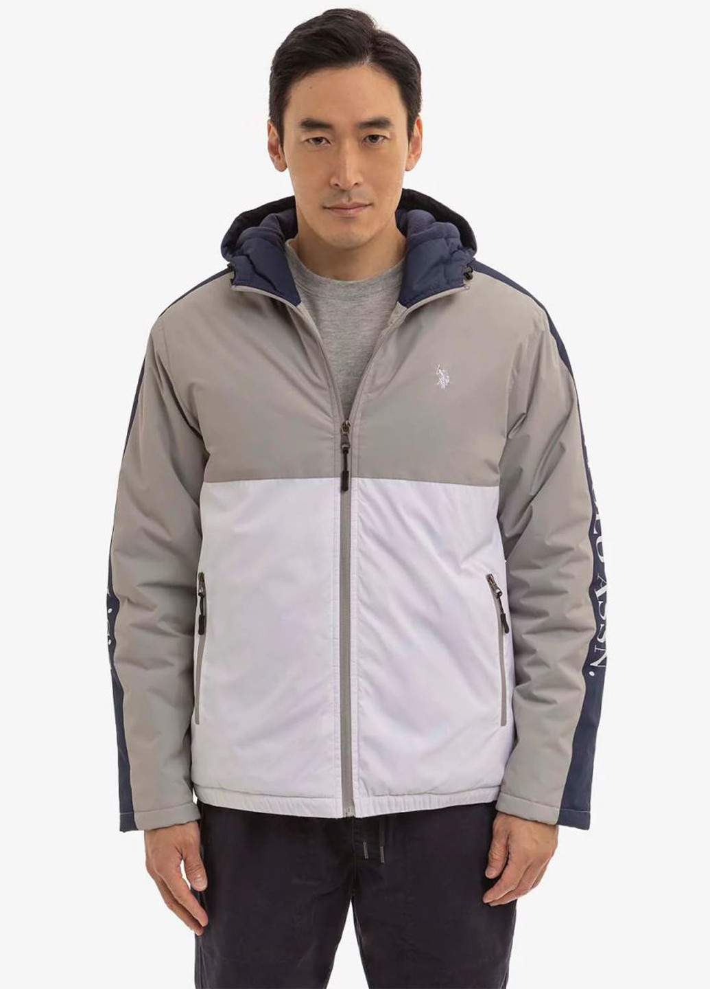 Бежева демісезонна куртка U.S. Polo Assn.