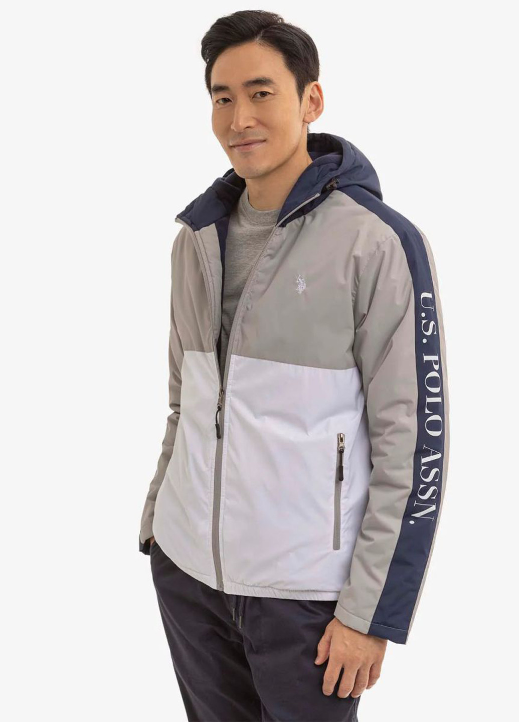 Бежева демісезонна куртка U.S. Polo Assn.