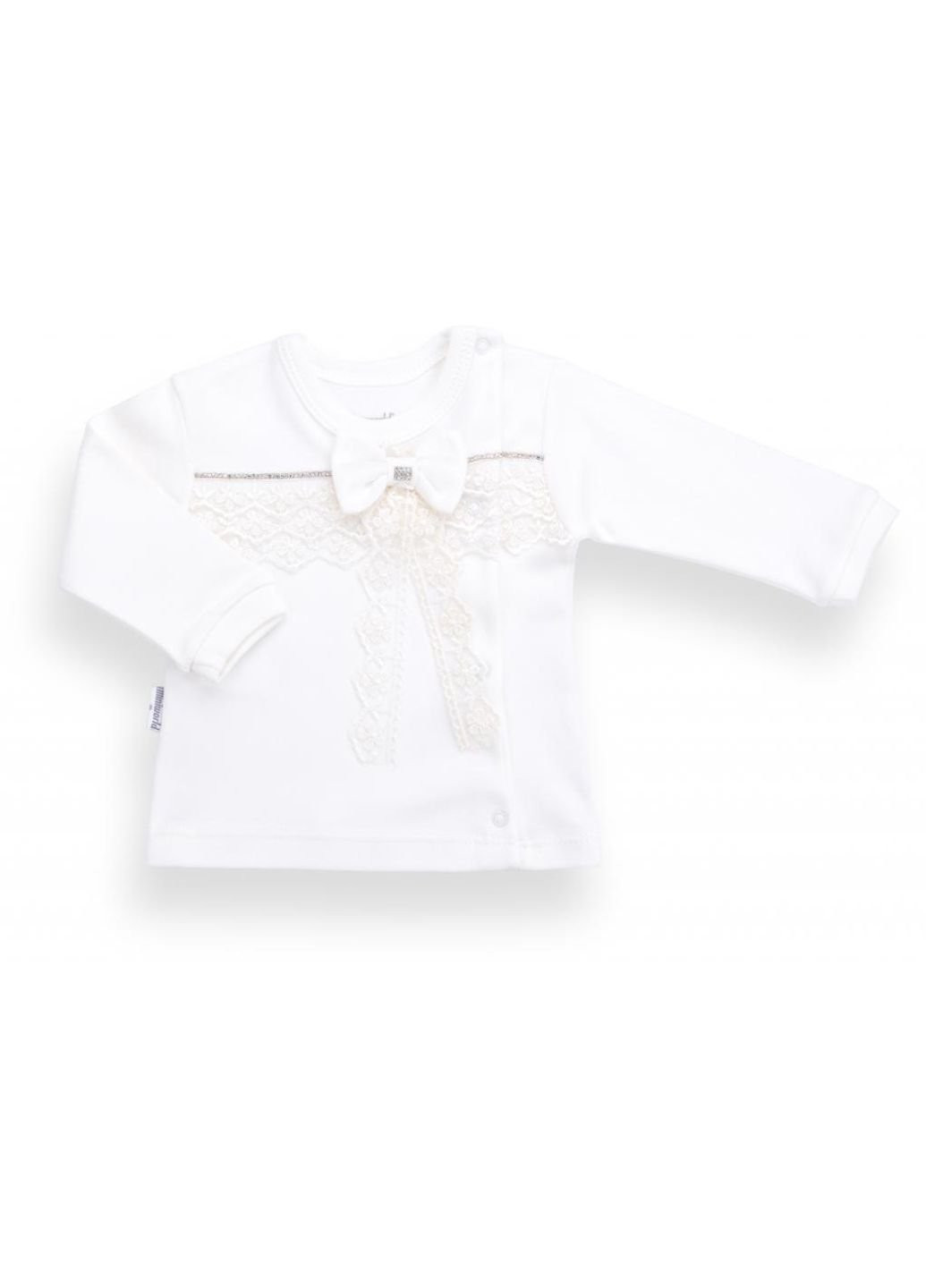 Комбінований демісезонний набір дитячого одягу з мереживом та стразами (13598-62g-beige) Miniworld