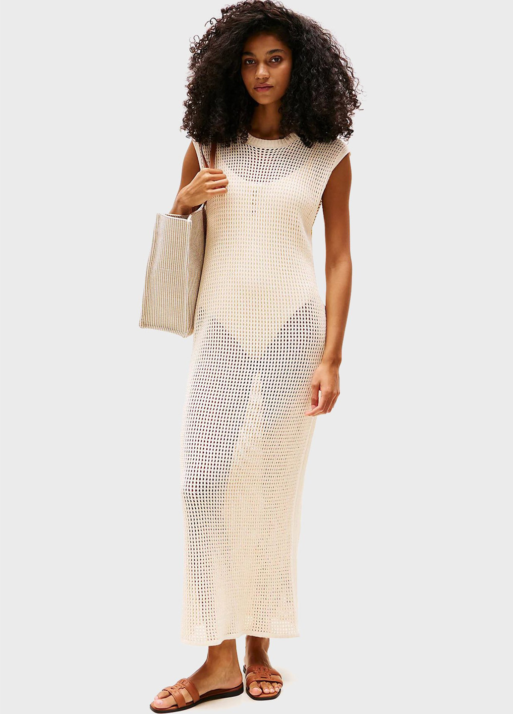 Світло-бежева пляжна сукня Tommy Hilfiger однотонна