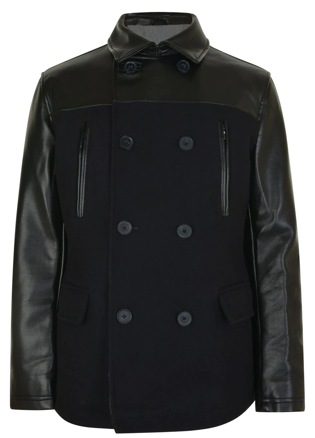 Черное демисезонное Пальто на пуговицах DKNY