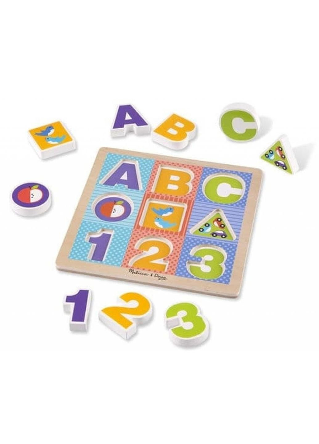 Развивающая игрушка Формовой пазл Буквы/Цифры (MD1899) Melissa&Doug (254083303)